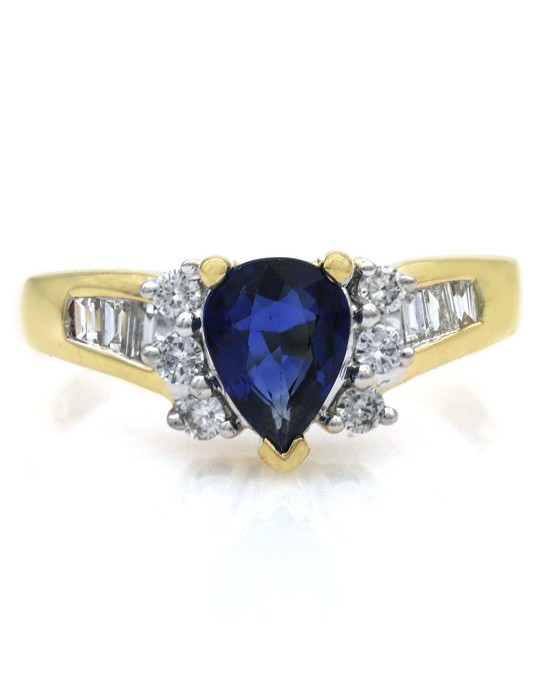 Sapphire and Diamond Ring in Gold